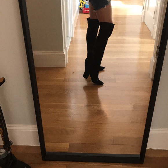 Host Pick ❤️ Cole Haan Black Suede Over the Knee Boots Size 7 - Picture 14 of 16